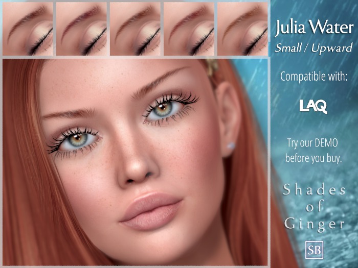 Eyebrows, LAQ: JuliaWater.Small.Upward.Ginger