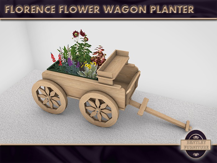 Florence Flower Wagon Planter - BOXED