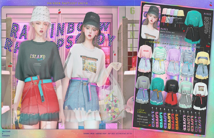 AMITOMO - Rainbow Rhapsody GACHA - S - 2 RARE