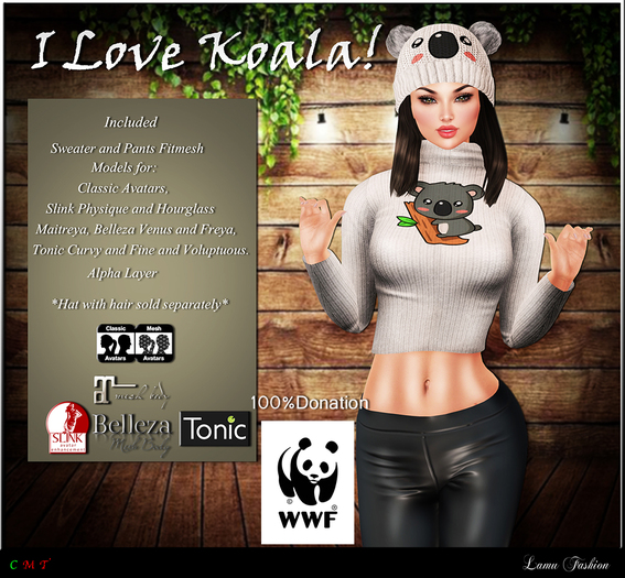 -Lamu Fashion-Outfit *I Love Koala* 100% Donation to WWF for Koala!