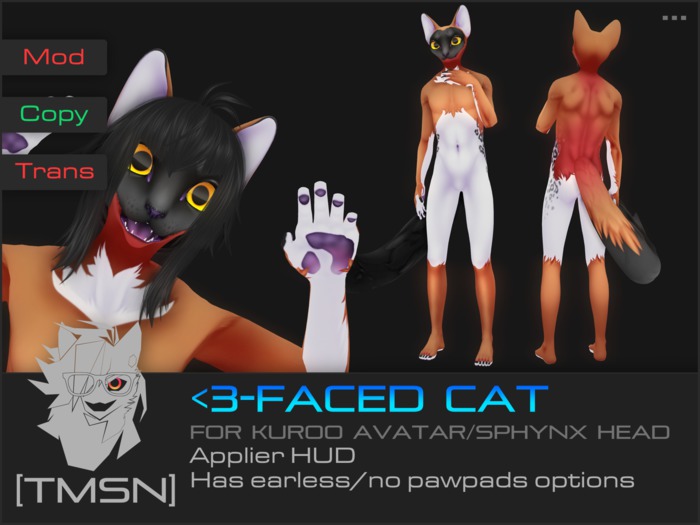 [TMSN] <3-Faced Cat - Coffee (Wear Me)
