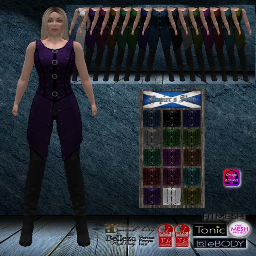 Shy Female Warrior Armour Outfit Texture Change HUD MP Box