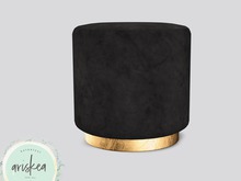 Ariskea[Mika] Velour Pouf  Black