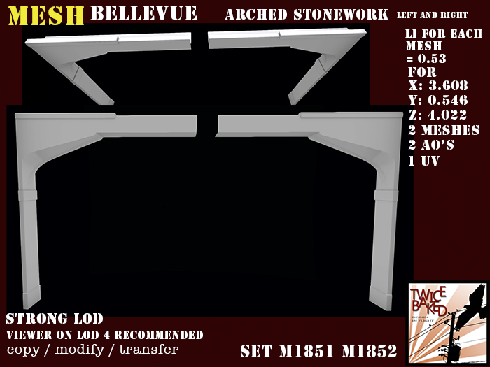 "TB" BV arched stonework M1851 M1852