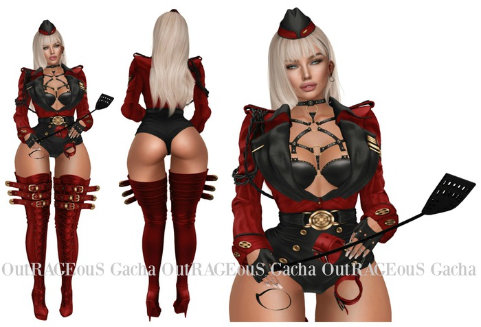 Criminal Police - 7 Piece Set includes Whip - Red - RARE