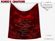 BMC514 - HAPPY VALENTINE'S DAY HUSBAND - DOUBLE SIDED DRAPED BANNER.