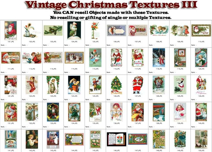 Shabby Chic Vintage Christmas Textures III