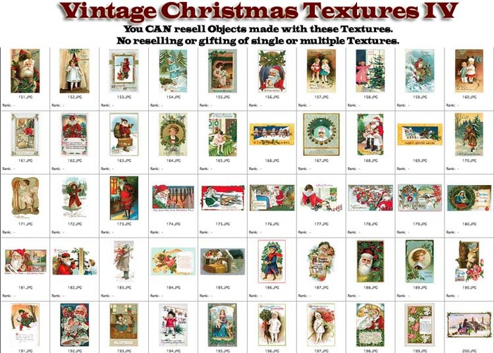 Shabby Chic Vintage Christmas Textures IV