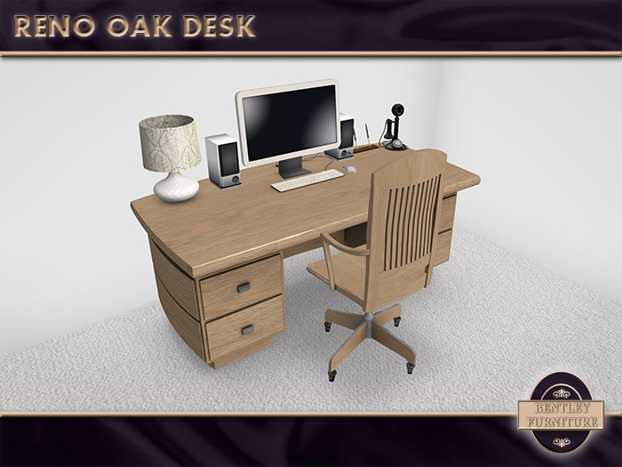 Reno Oak Desk - PG Version - BOXED