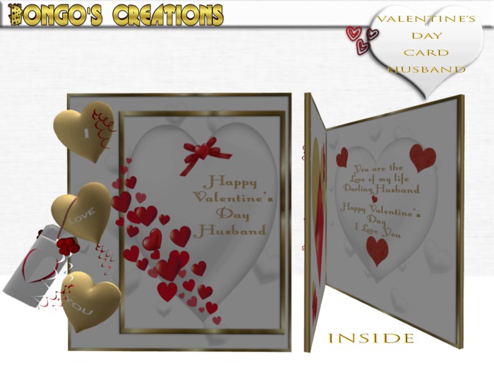 BMC515 - HAPPY VALENTINE'S DAY HUSBAND - CARD.