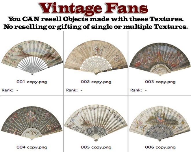 Shabby Chic Vintage Fan Textures - Photorealistic Trans