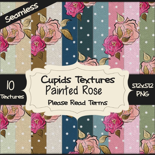 *Cupids Textures * 10 PAINTED ROSE PINK