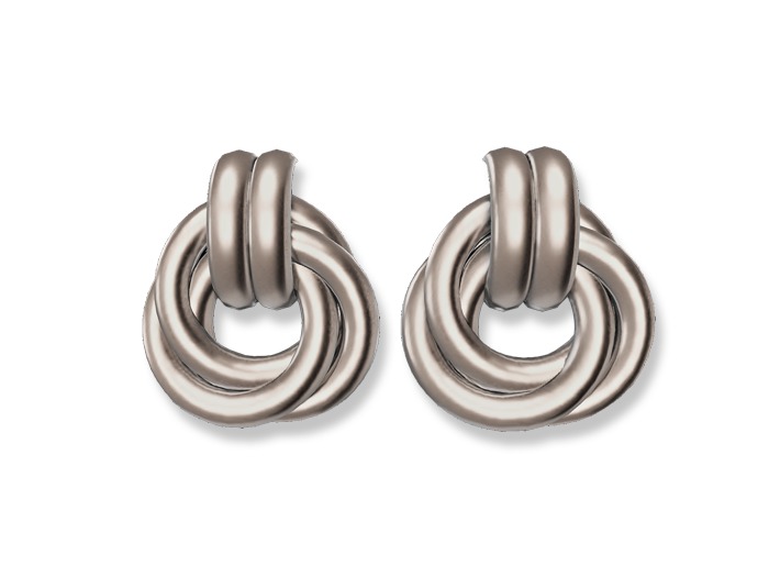 MINIMAL - Classic Knot Earring Silver