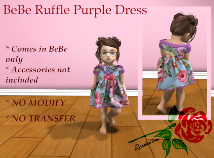 BeBe Ruffle Purple Dress