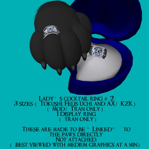 Lady's Cocktail ring 2