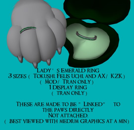 Lady's emerald ring box