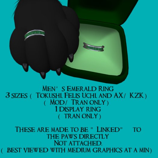 Men's Emerald ring Box