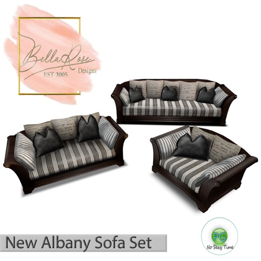 Second Life Marketplace [BR] New Albany Livingroom Family Sofa