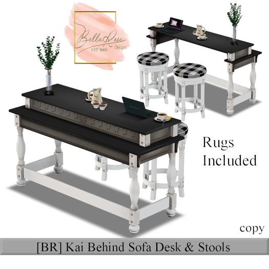 [BR] Kai Sofa Table_Desk & Stools