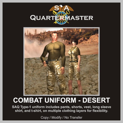 SAQ COMBAT UNIFORM T1 - DESERT