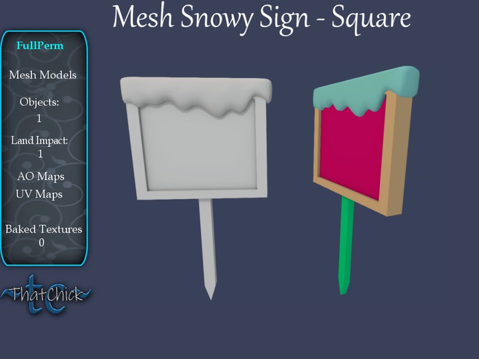~tc~ Mesh Snowy Sign Square FullPerm Kit
