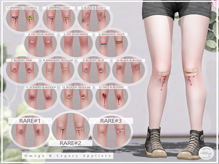 okkbye. Wounded Knees Gacha - RARE#1 Scraped (omega)