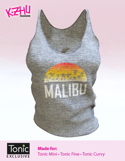 Oversized Tank Top (Malibu Print)