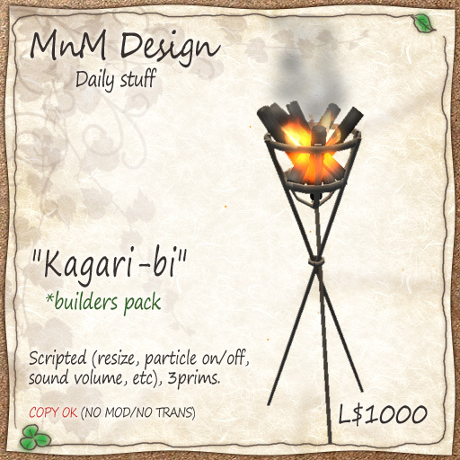 [MnM] "Kagari-bi" *builders pack