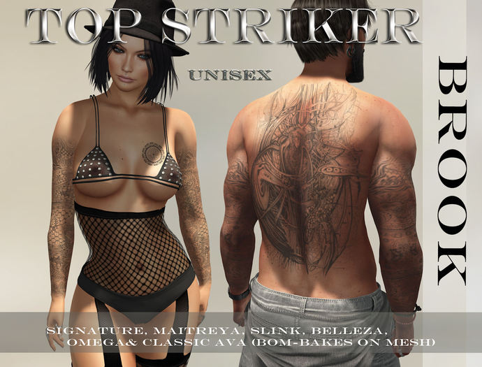 TOP STRIKER / BROOK TATTOO / FEMALES   & Bakes on Mesh