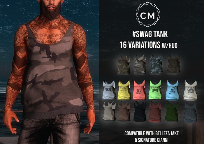 CM. #SWAG TANK - dirty WHITE