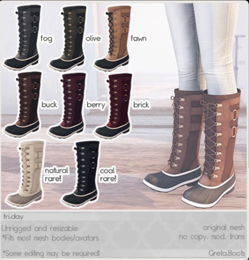 fri. - Greta.Boots (Coal) RARE