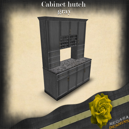 Cabinet hutch(gray)BOX[Meqara Designs]