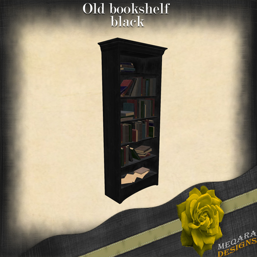 Old bookshelf(black)[Meqara Designs]