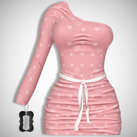 ChicModa // Viola Dress // PINK HEARTS