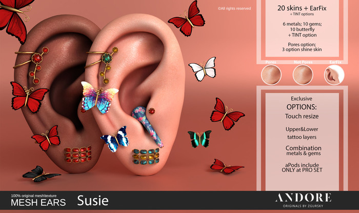 :ANDORE: - :Mesh Ears: - Susie [PRO]