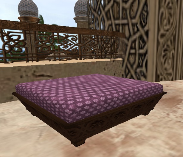 Kasra Flower Ottoman ~ Purple