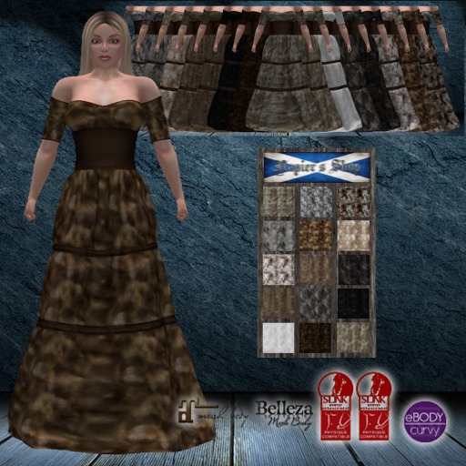 Shy Beach Dress Fur Texture Change HUD MP Box
