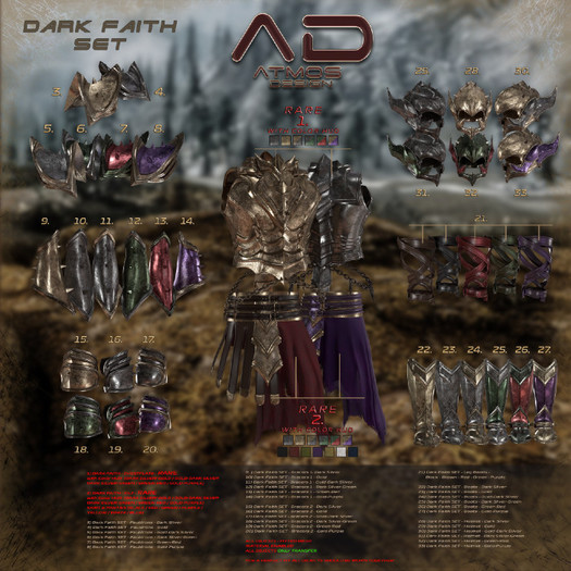 [AD] - Dark Faith SET - BRACERS 1 - Gianni - Gold