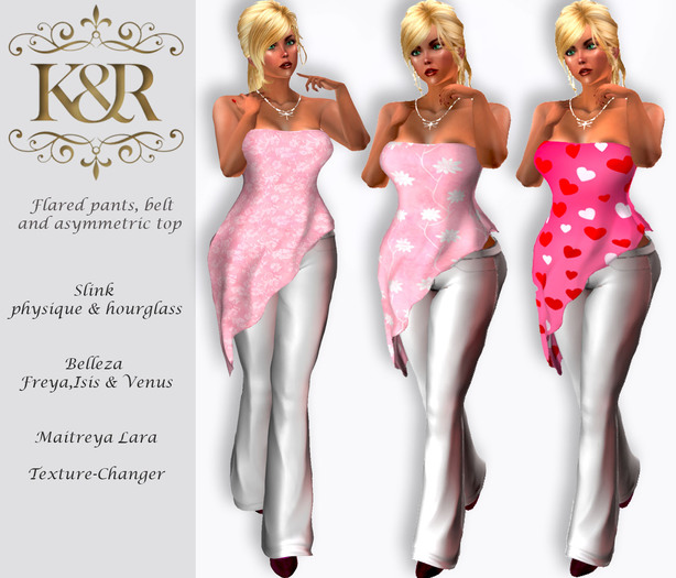 isana Valentine Pants, Belt and top. Belleza, Slink, Lara