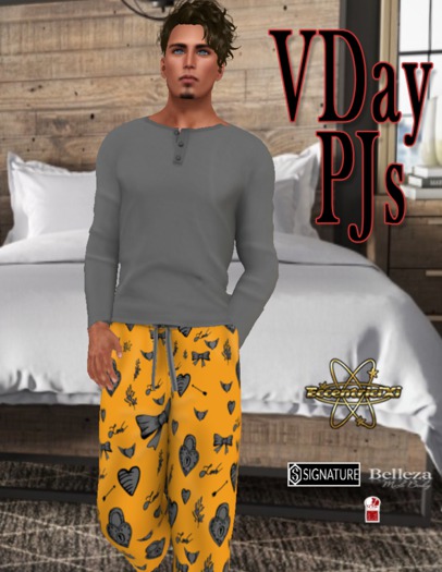 ~EXi~  Mens PJs VDAY 2020  - Locks Gold