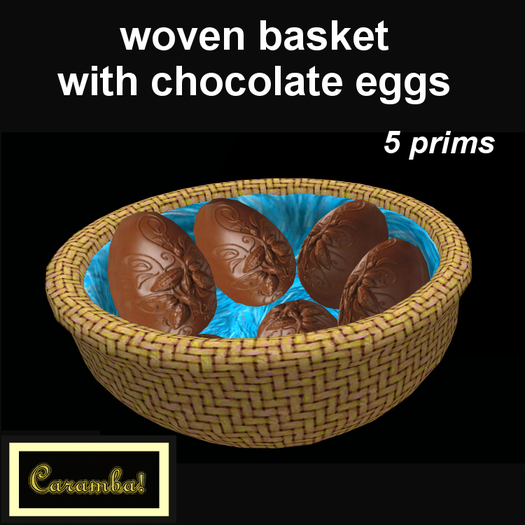 Easter - woven basket with chocolate eggs