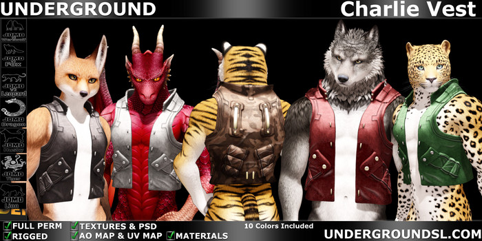 (UG Delivery Hud) - Charlie Vest Furry