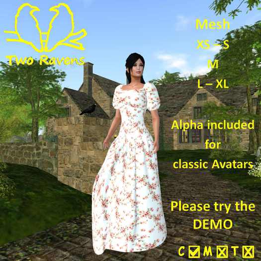 Victorian Dress Appleblossoms