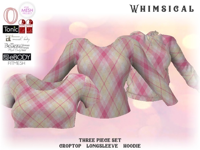 [Whimsical] Girl's Mesh Tops - Pink Plaid