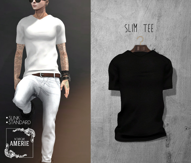 AMERIE M - Slim Tee(Black)