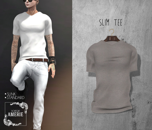 AMERIE M - Slim Tee(Gray)