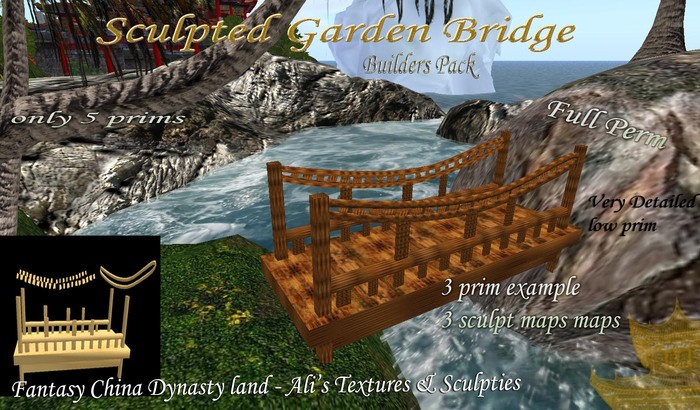 sculpted garden bridge builders pack g