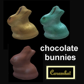 Easter - chocolate bunnies - set of 3