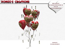 BMC531 - HAPPY VALENTINE'S DAY - BALLOONS WITH STREAMERS.