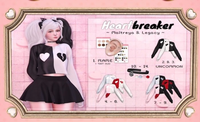 1. RARE {jealousy} Heartbreaker Gacha Meshears